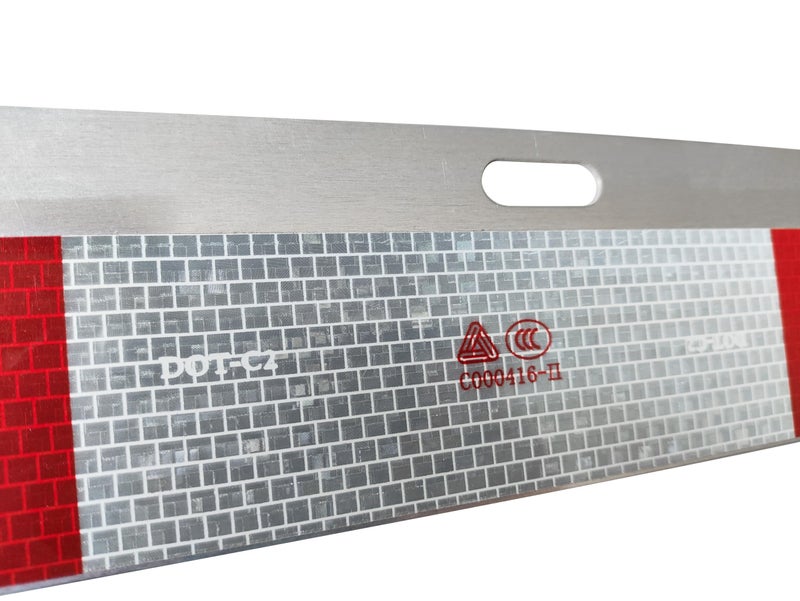 TBOZZ Aluminum Straight Mud Flap Strip Conspicuity Reflector Top Flap Plates - Image 5